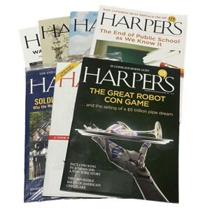 Harpers Magazine Lot of 7 Issues May - Dec 2025
